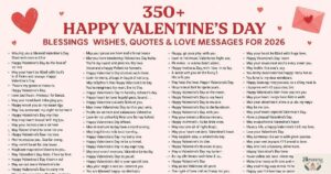 350+ Happy Valentine’s Day Blessings, Wishes, Quotes & Love Messages for 2026
