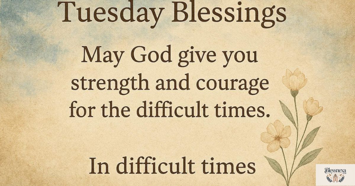Encouraging Tuesday Blessings for Difficult Times