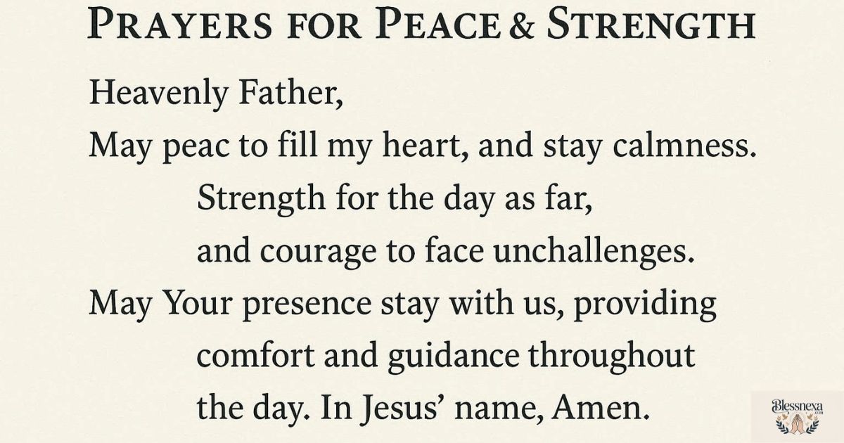 Powerful Sunday Morning Prayers for Peace & Strength