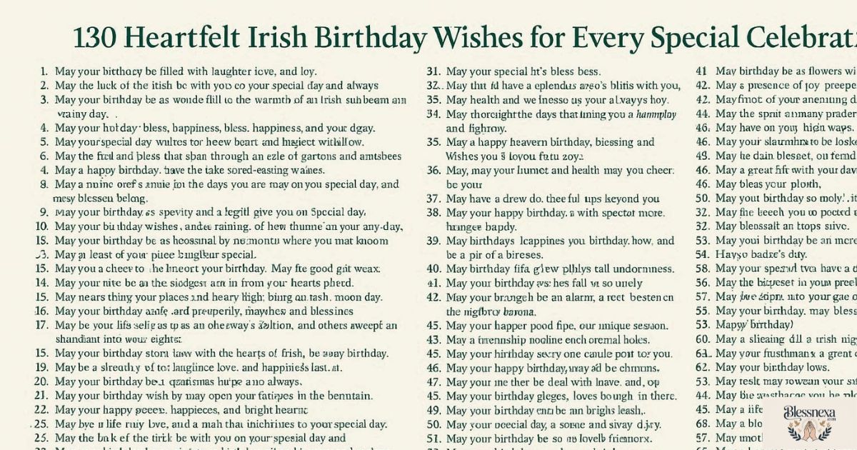 130 Heartfelt Irish Birthday Wishes for Every Special Celebration