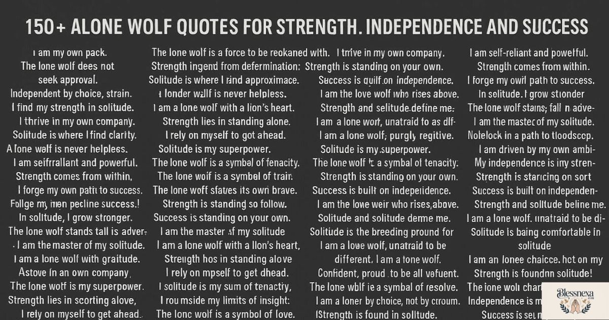 150+ Alone Wolf Quotes for Strength, Independence and Success