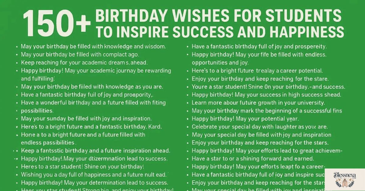 150+ Birthday Wishes for Students to Inspire Success and Happiness