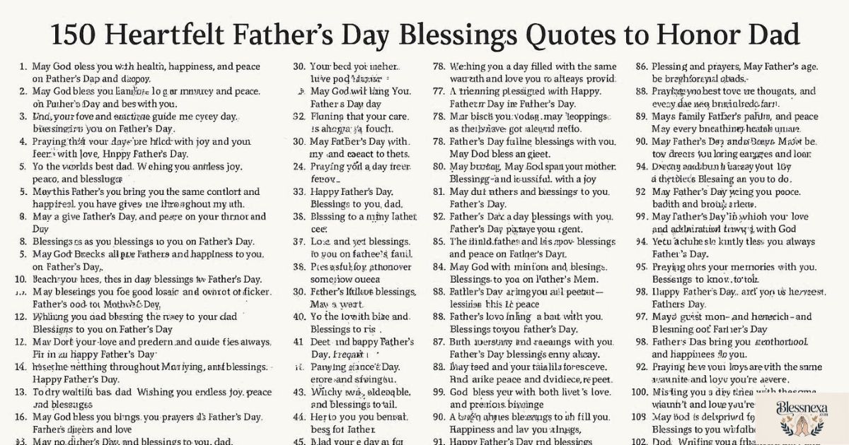 150 Heartfelt Father's Day Blessings Quotes to Honor Dad