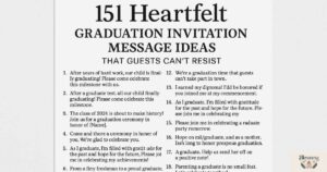 151 Heartfelt Graduation Invitation Message Ideas That Guests Can't Resist