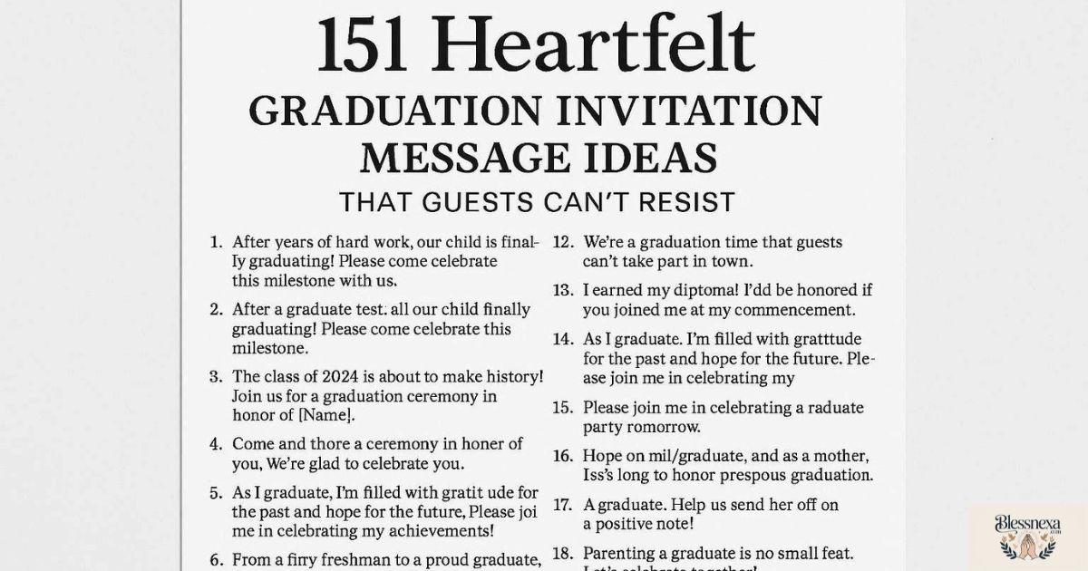 151 Heartfelt Graduation Invitation Message Ideas That Guests Can't Resist