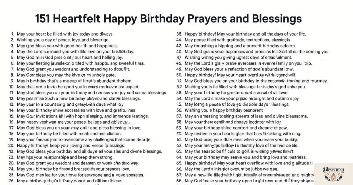 151 Heartfelt Happy Birthday Prayers and Blessings
