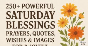 250+ Powerful Saturday Blessings, Prayers, Quotes, Wishes & Images for a Joyful Weeken