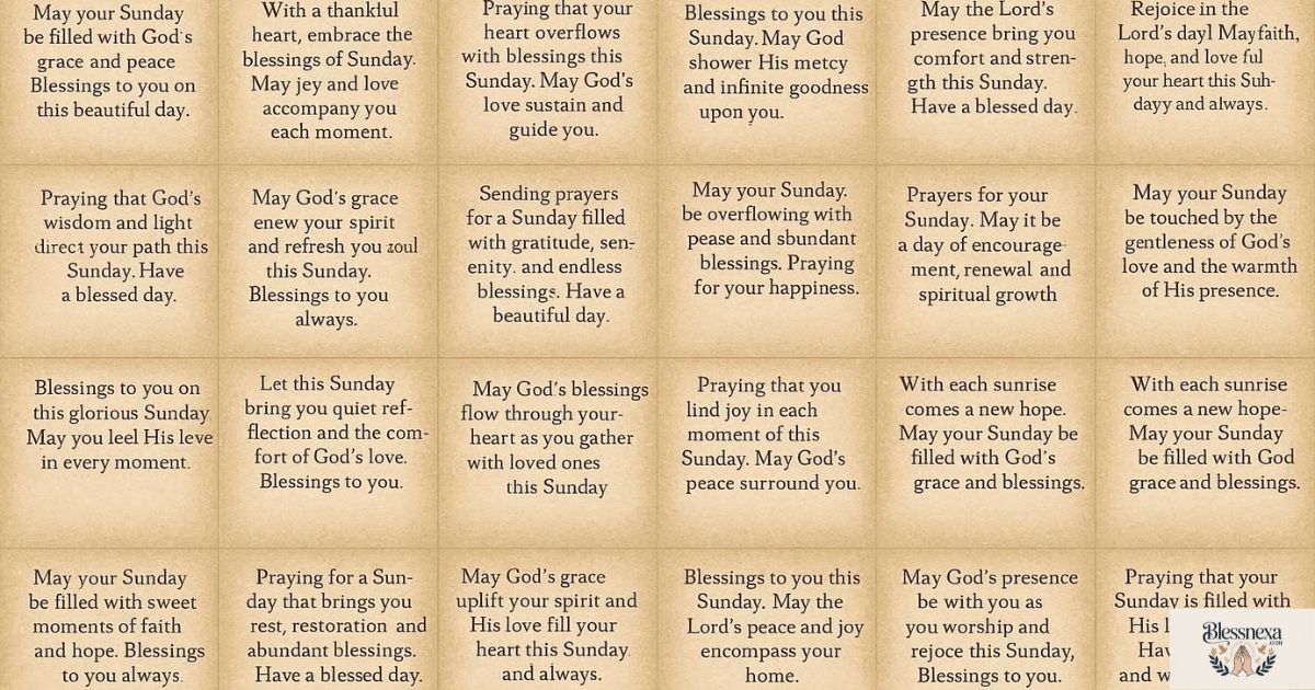 30 Additional Sunday Blessings and Prayers