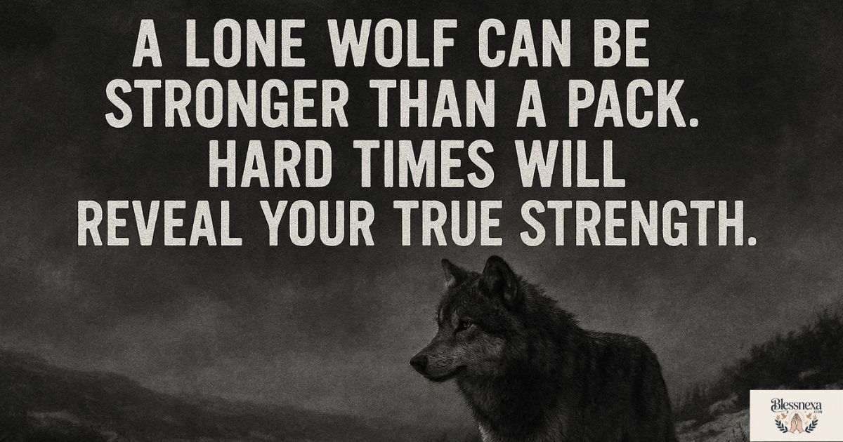 Alone Wolf Quotes for Hard Times