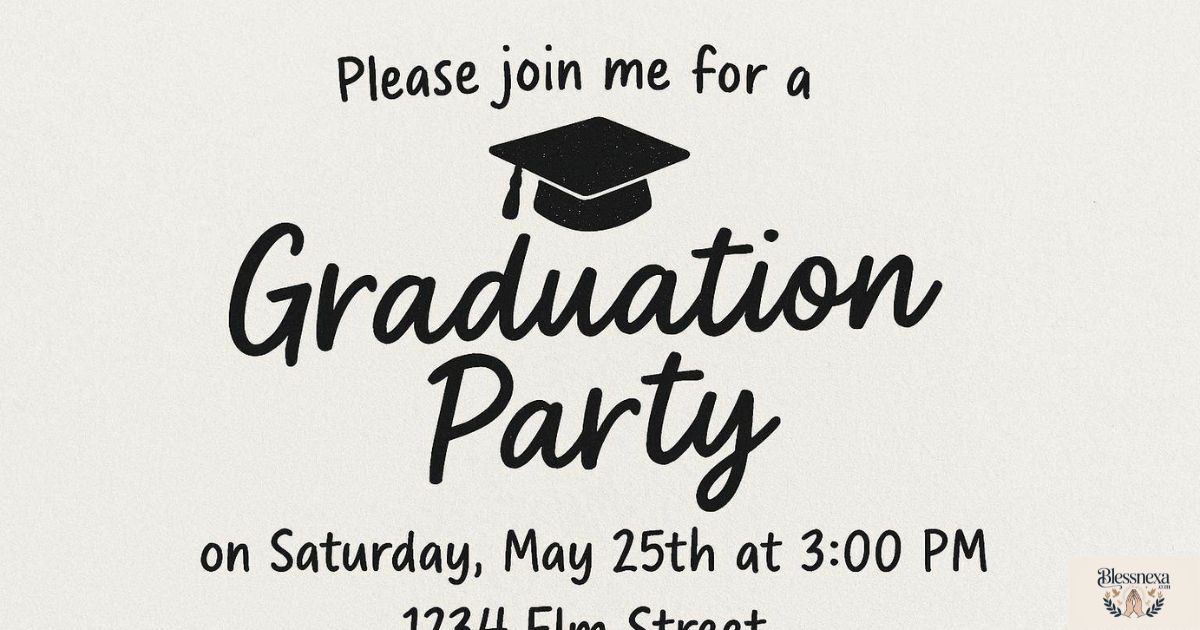 Casual Graduation Invitation Message Ideas