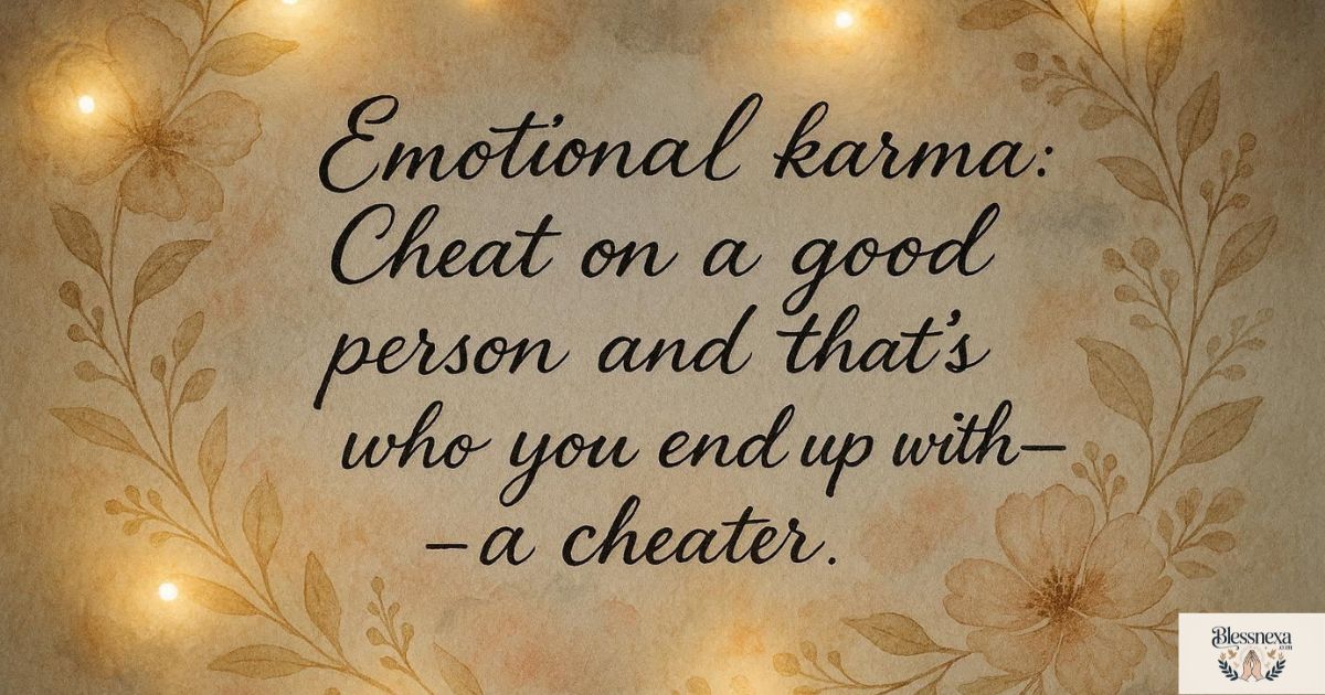 Emotional Karma Cheating Quotes