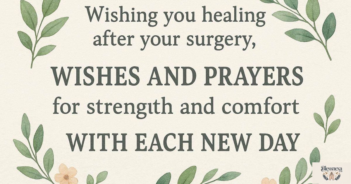 Encouraging After Surgery Wishes and Prayers for Daily Motivation