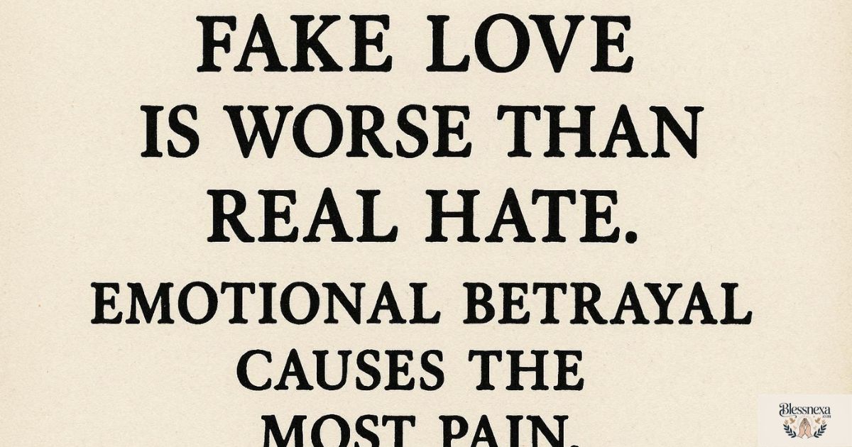 Fake Love Quotes About Emotional Betrayal