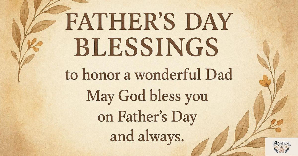 Father's Day Blessings to Honor a Wonderful Dad