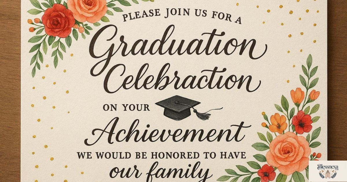 Graduation Invitation Message for Family