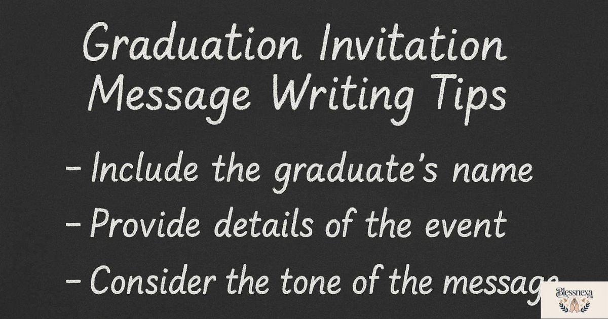 Graduation Invitation Message Writing Tips
