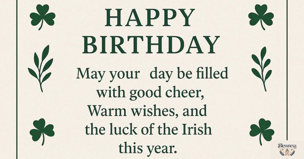 Irish Birthday Wishes for Coworkers and Professional Connections
