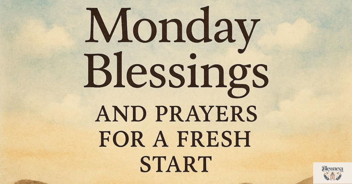 Monday Blessings and Prayers for a Fresh Start