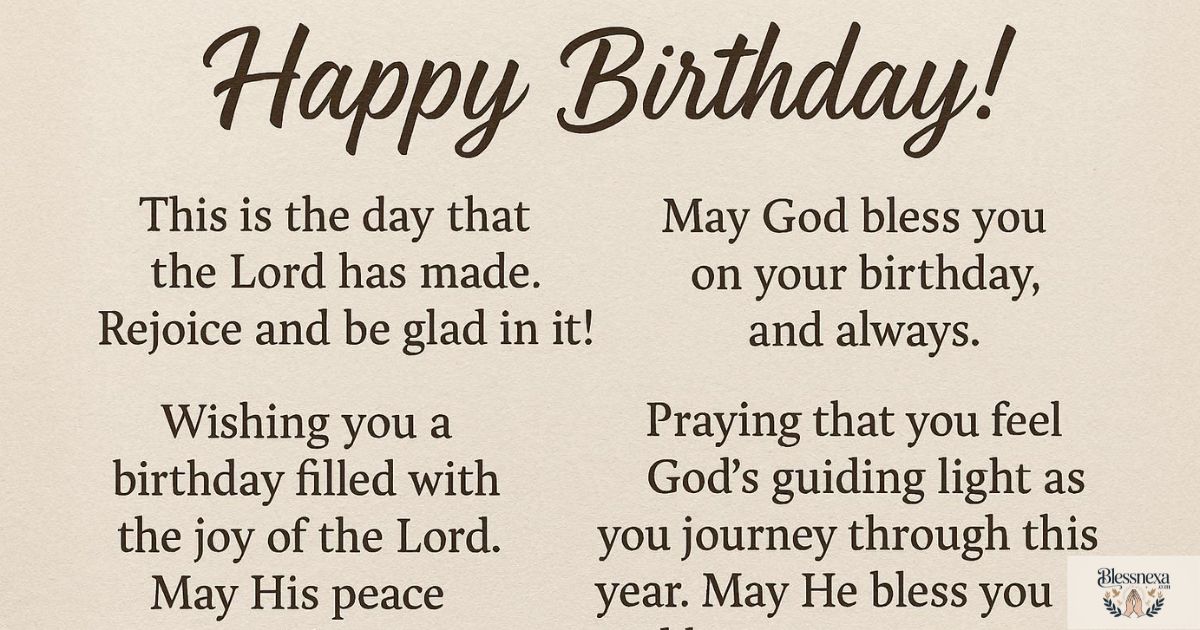 Religious Birthday Messages Filled with Faith