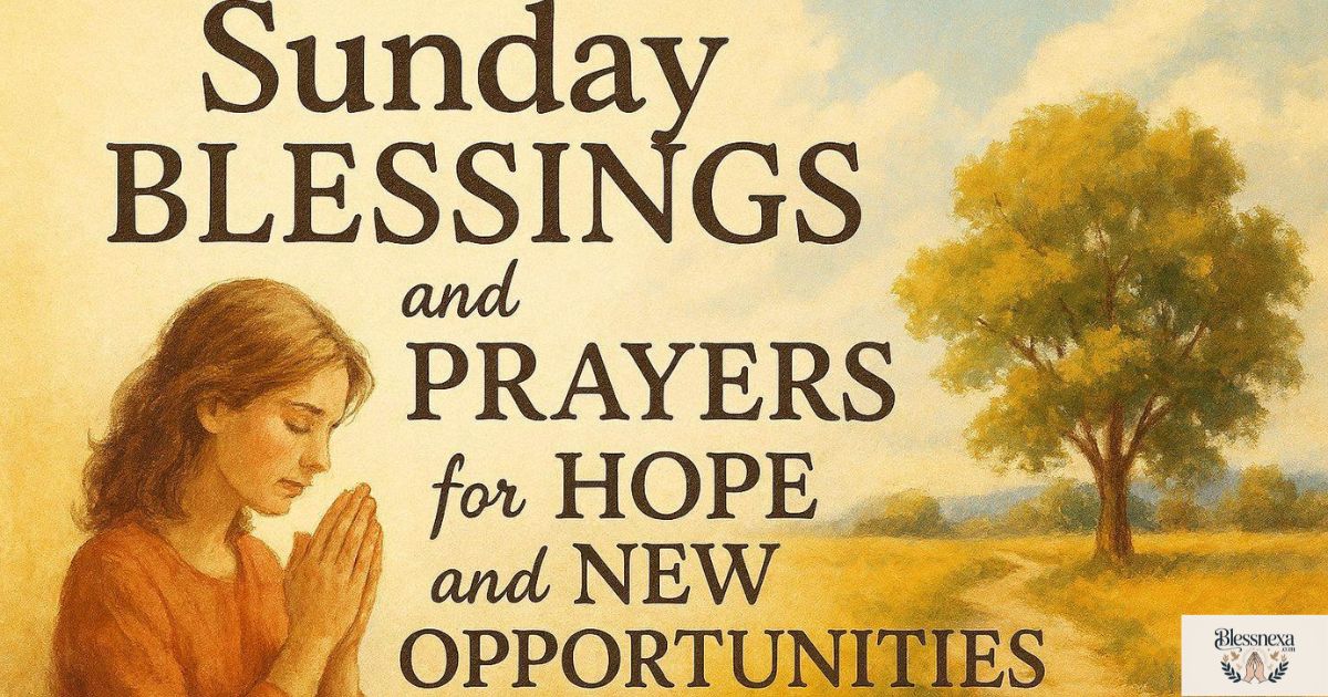 Sunday Blessings and Prayers for Hope and New Opportunities