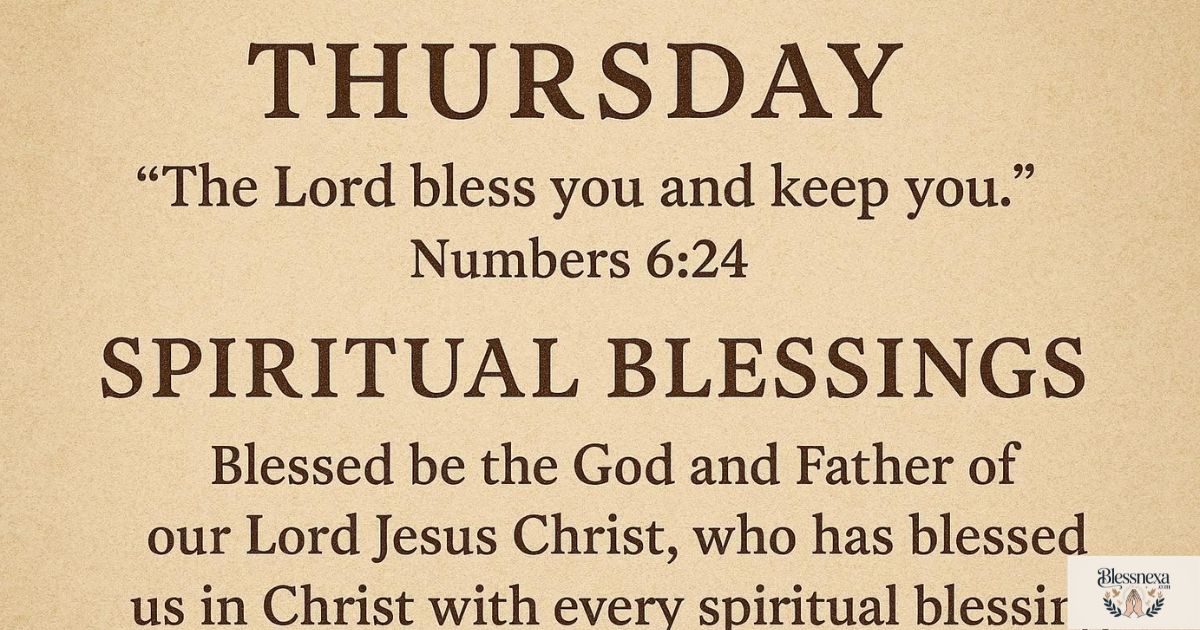 Thursday Bible Verses and Spiritual Blessings