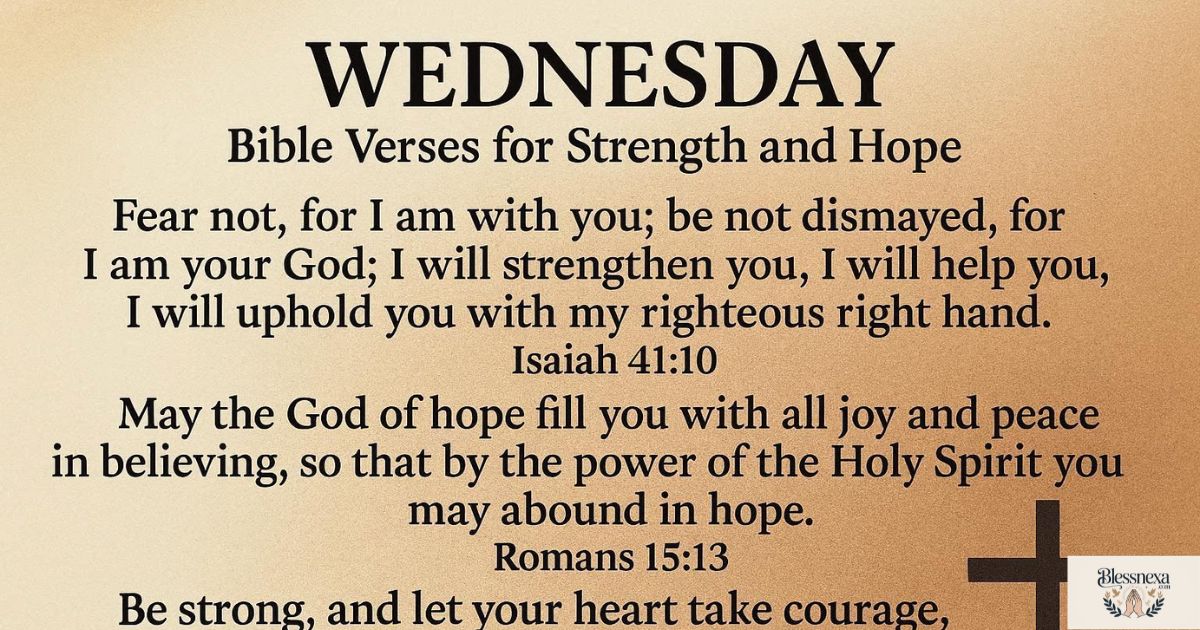 • Wednesday Bible Verses for Strength and Hope