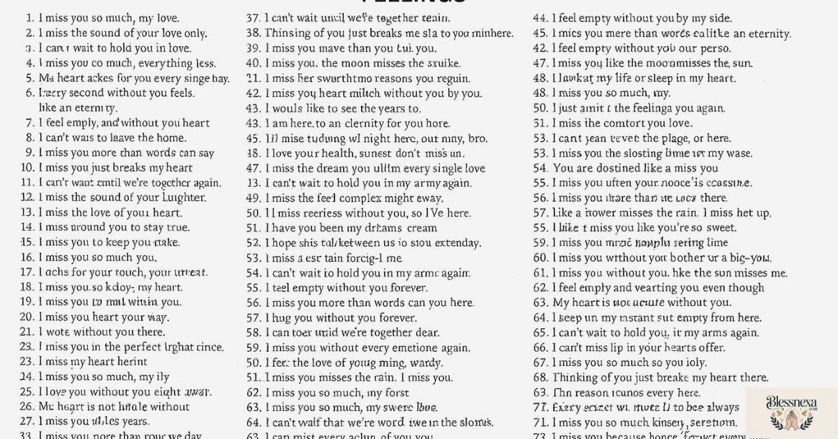 100+ Missing You Message for Her to Express Your Deepest Feelings