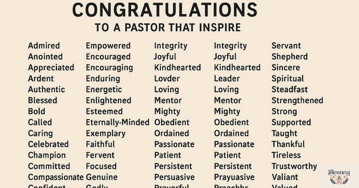 101 Powerful Words of Congratulations to a Pastor That Truly Inspire