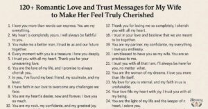 120+ Romantic Love and Trust Messages for My Wife to Make Her Feel Truly Cherished