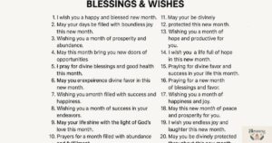 150+ Happy New Month Prayers, Blessings & Wishes