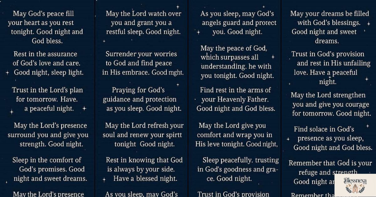 180+powrfull Religious Good Night Messages to End the Day with Faith