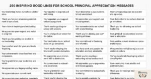 250 Inspiring Good Lines for School Principal Appreciation Messages