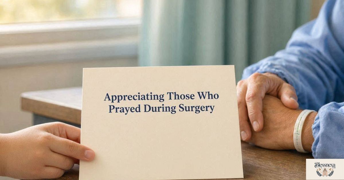 Appreciating Those Who Prayed During Surgery
