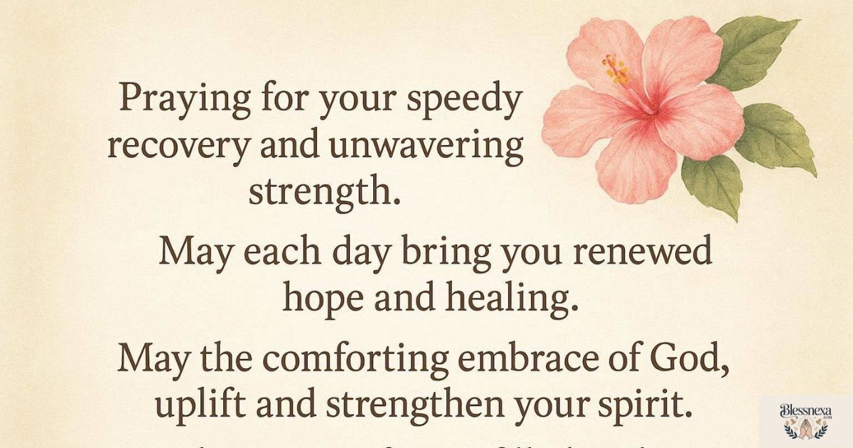 Beautiful Speedy Recovery Prayer Messages for Healing and Hope
