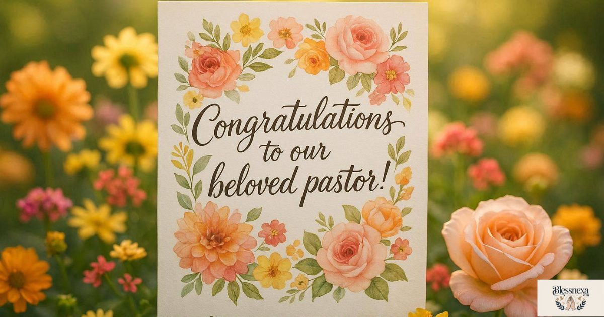 Short Words of Congratulations to a Pastor