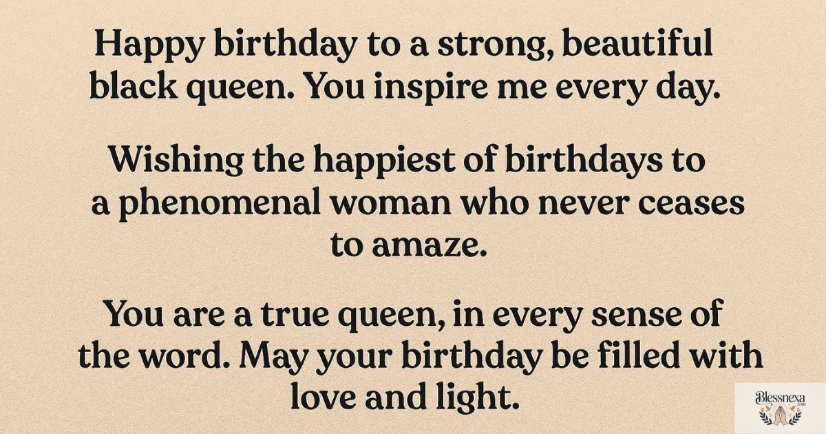 Heartfelt Birthday Messages for a Strong Black Queen