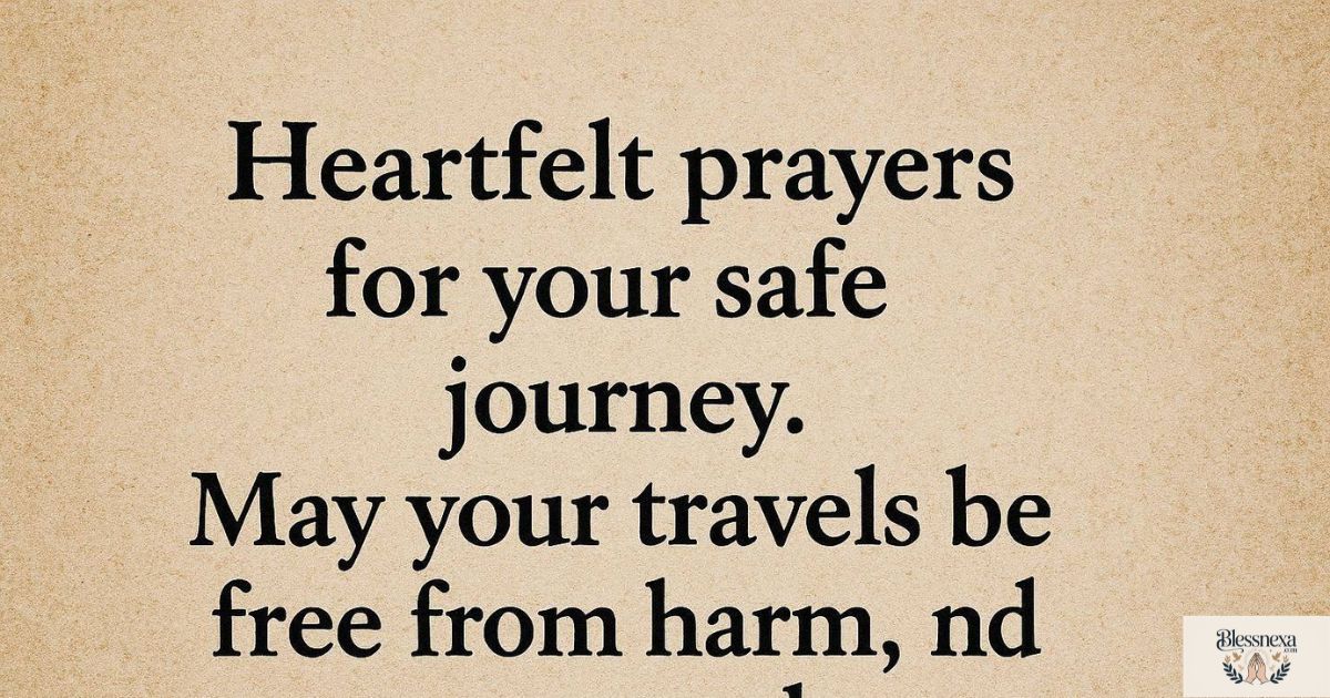 Heartfelt Prayers for Safe Journey Quotes