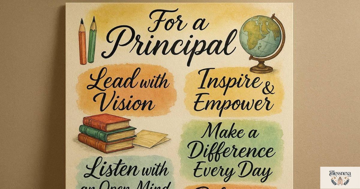 Inspirational Good Lines for School Principal