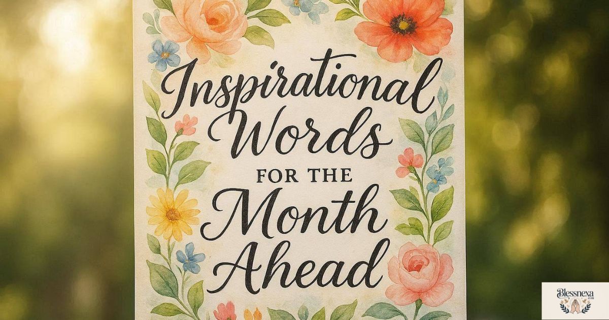 Inspirational Words for the Month Ahead