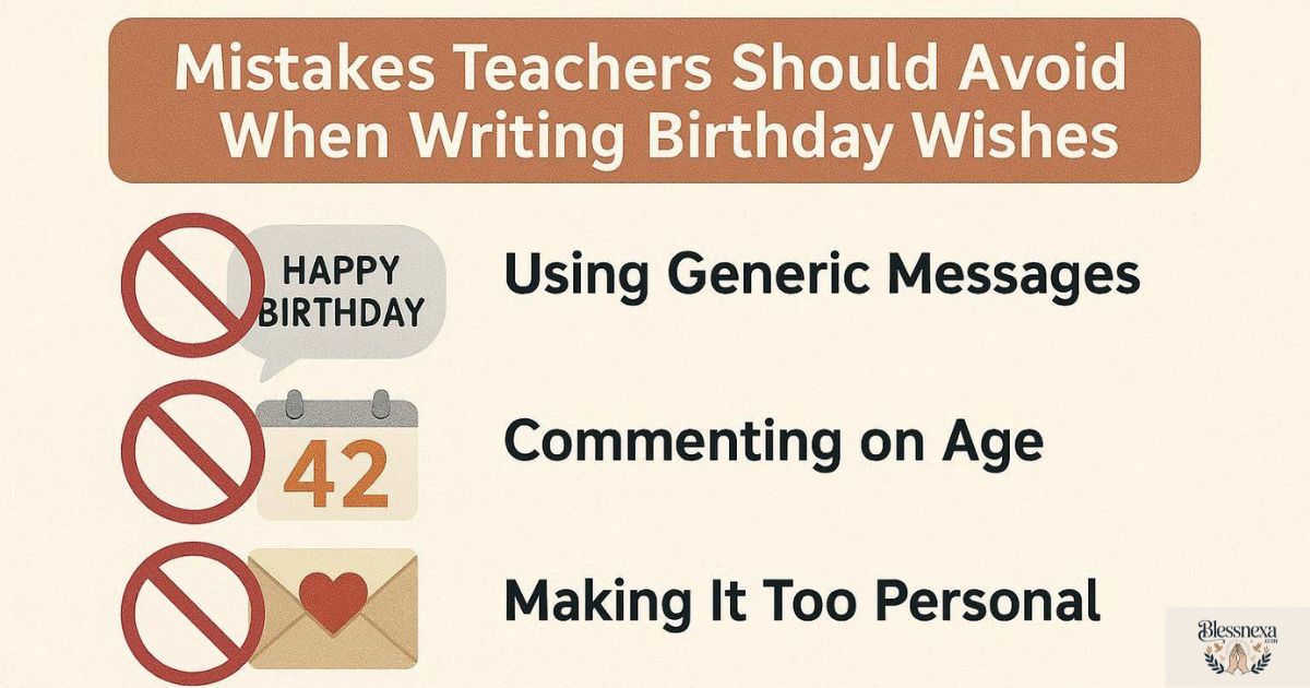 Mistakes Teachers Should Avoid When Writing Birthday Wishes