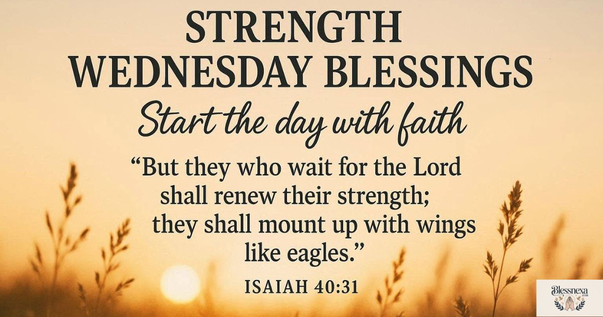 Morning Bible Verse Strength Wednesday Blessings to Start the Day With Faith
