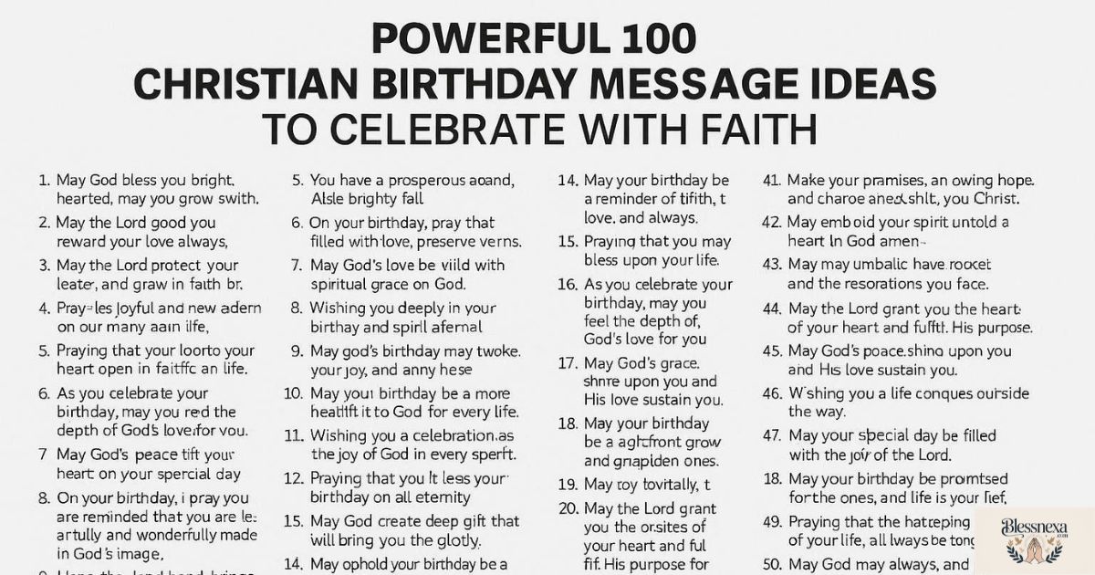 Powerfulll 100 Christian Birthday Message Ideas to Celebrate with Faith