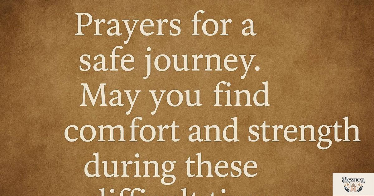 Prayers for Safe Journey Quotes During Difficult Times