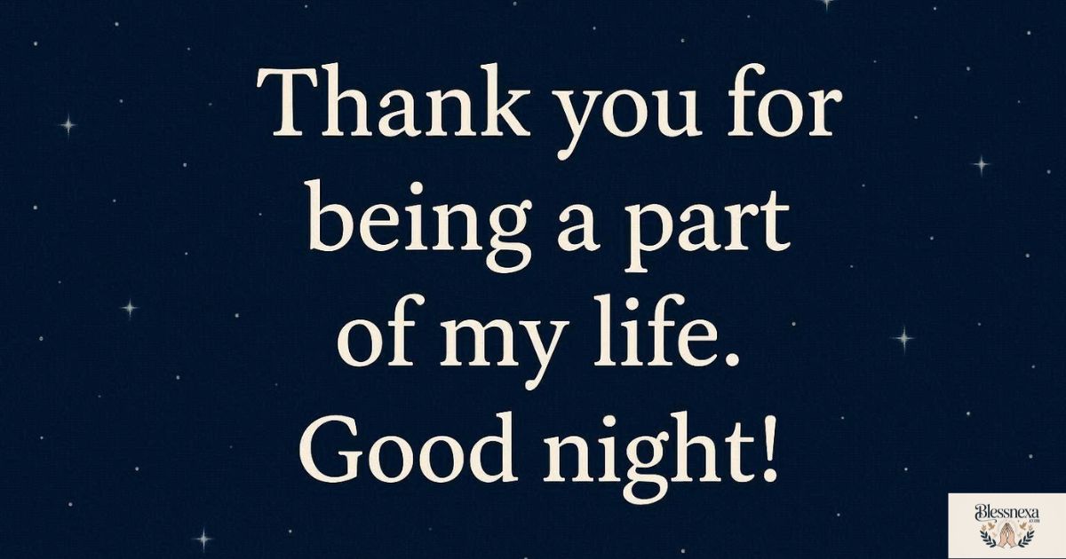 Short Thankful Good Night Messages for Quick Sharing