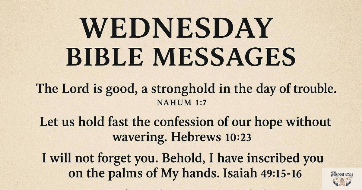 Short Wednesday Bible Messages to Encourage Your Heart