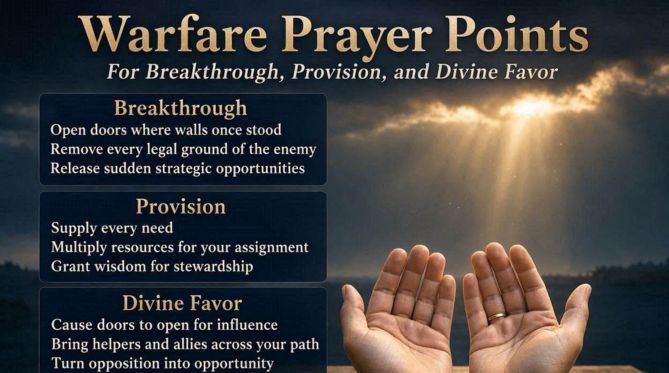 Warfare Prayer Points for Breakthrough, Provision, and Divine Favor