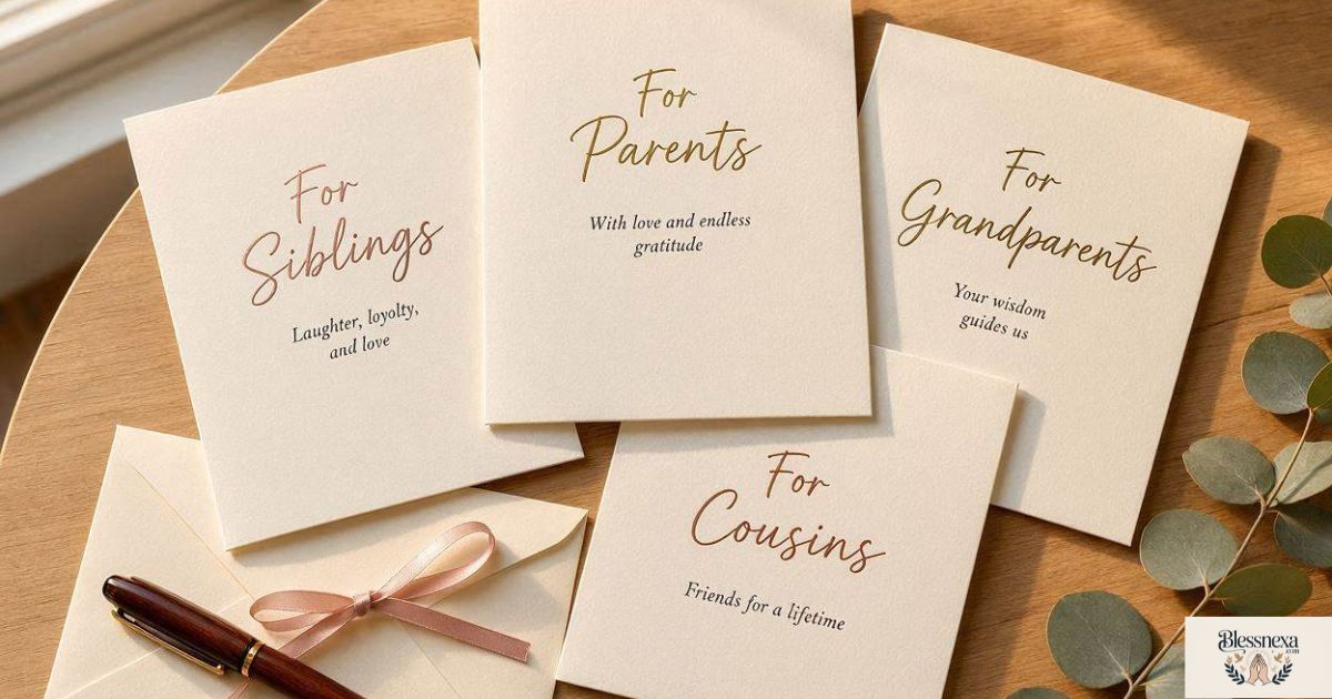 Wedding Blessings and Wishes for Family Members