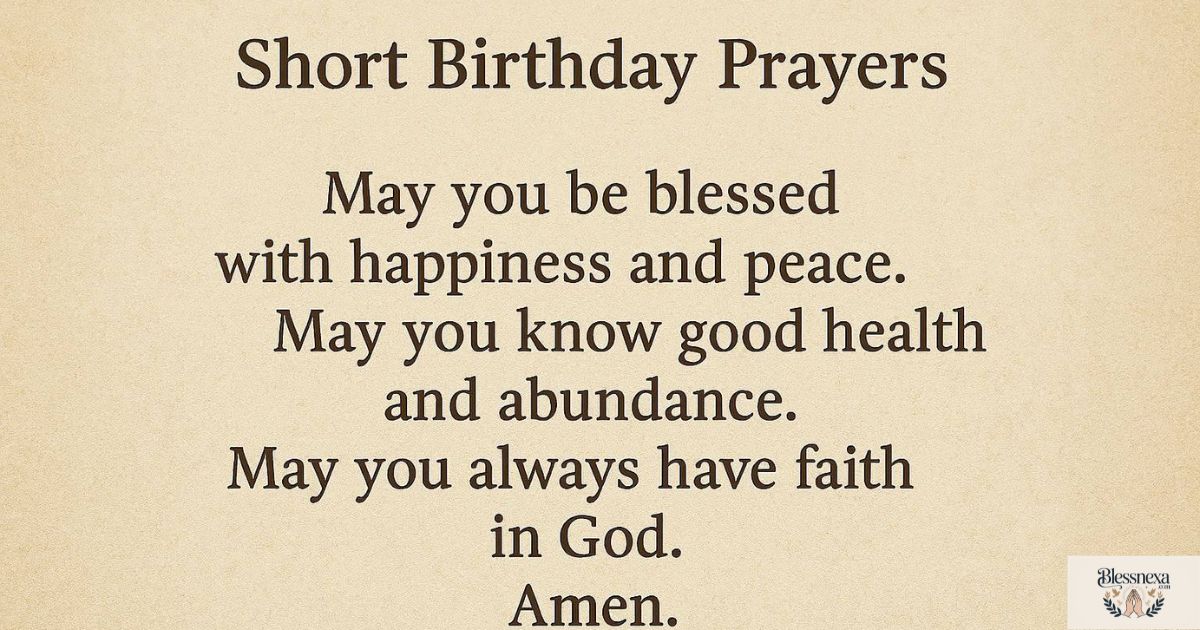 Why People Prefer Short Birthday Prayers