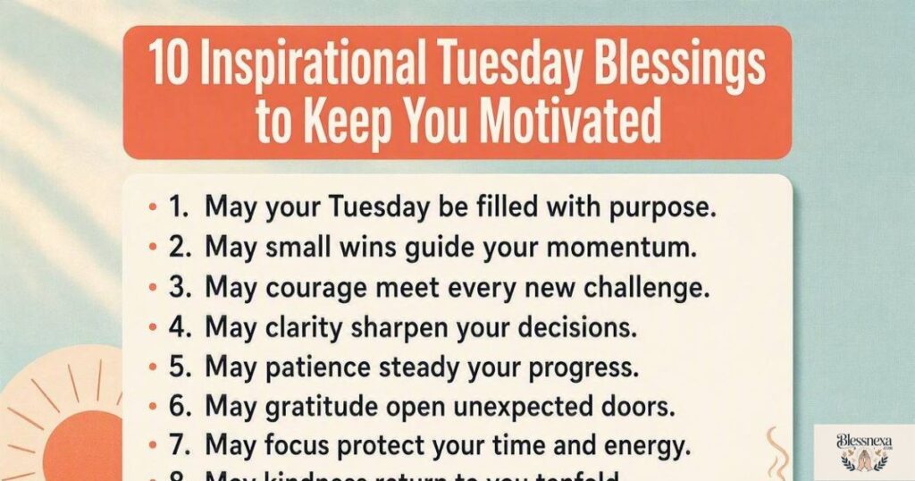 10 Inspirational Tuesday Blessings to Keep You Motivated

