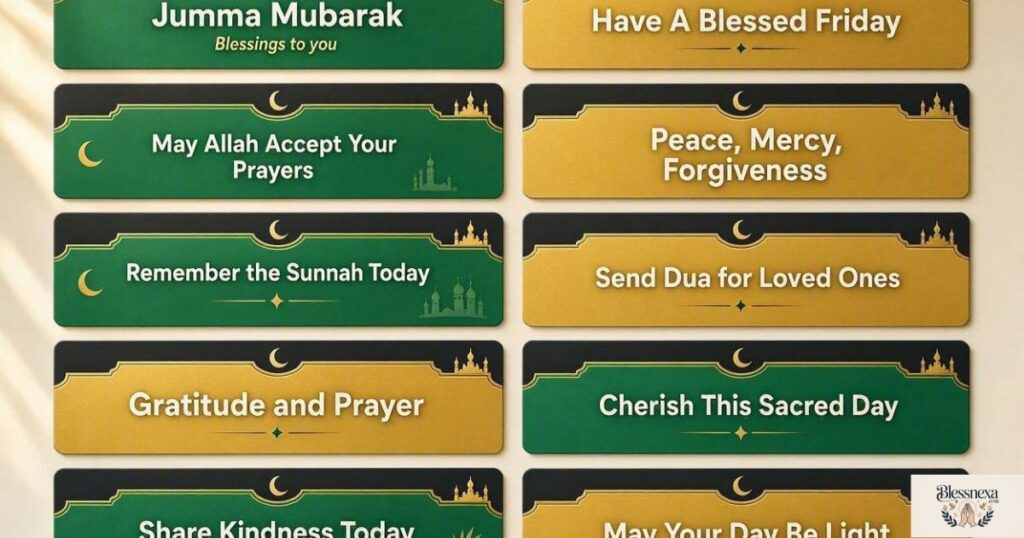 10 Shareable Jumma Mubarak Status Ideas
